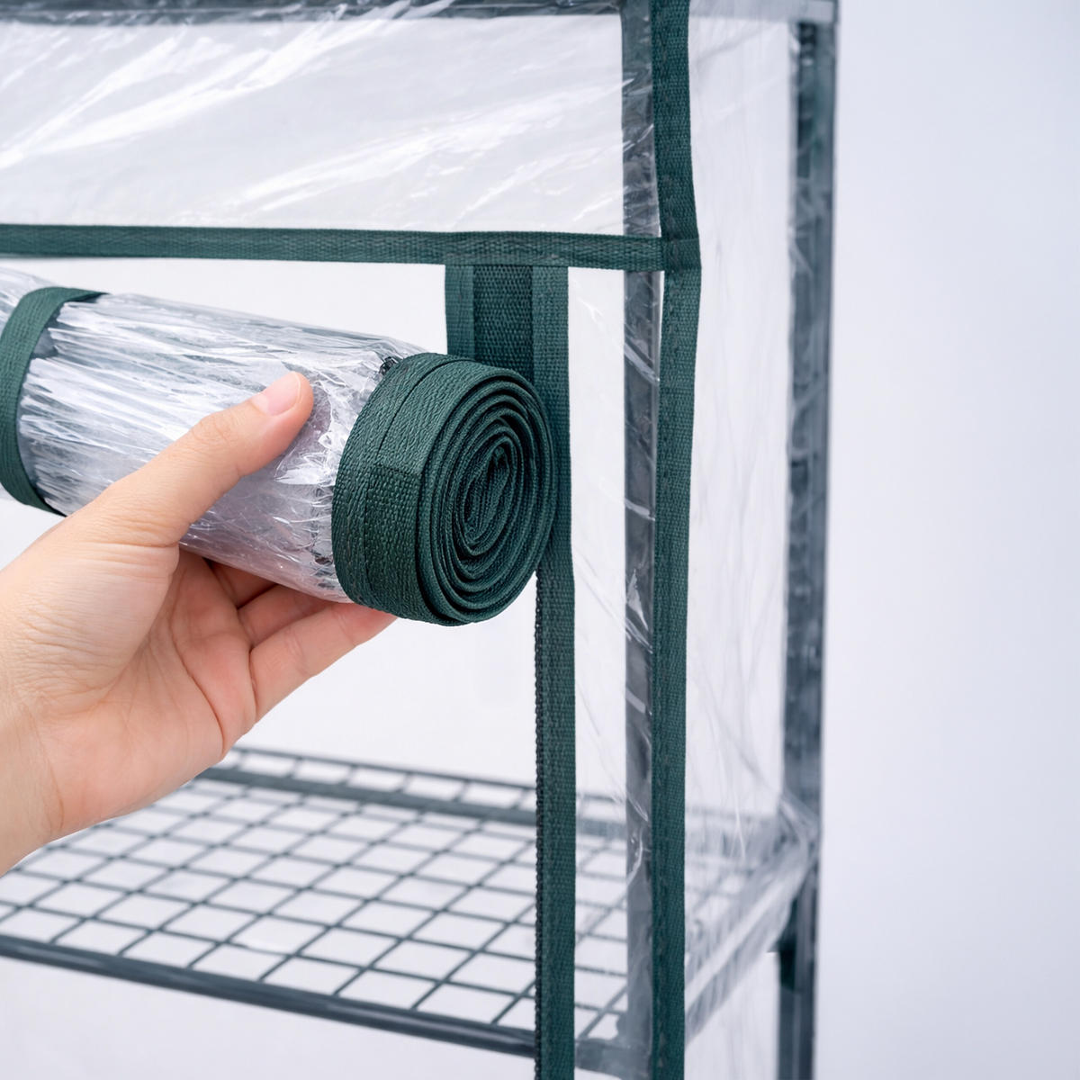 BALKONGEWÄCHSHAUS - Multicolor, Kunststoff/Metall (46/80/24cm) - Relaxdays