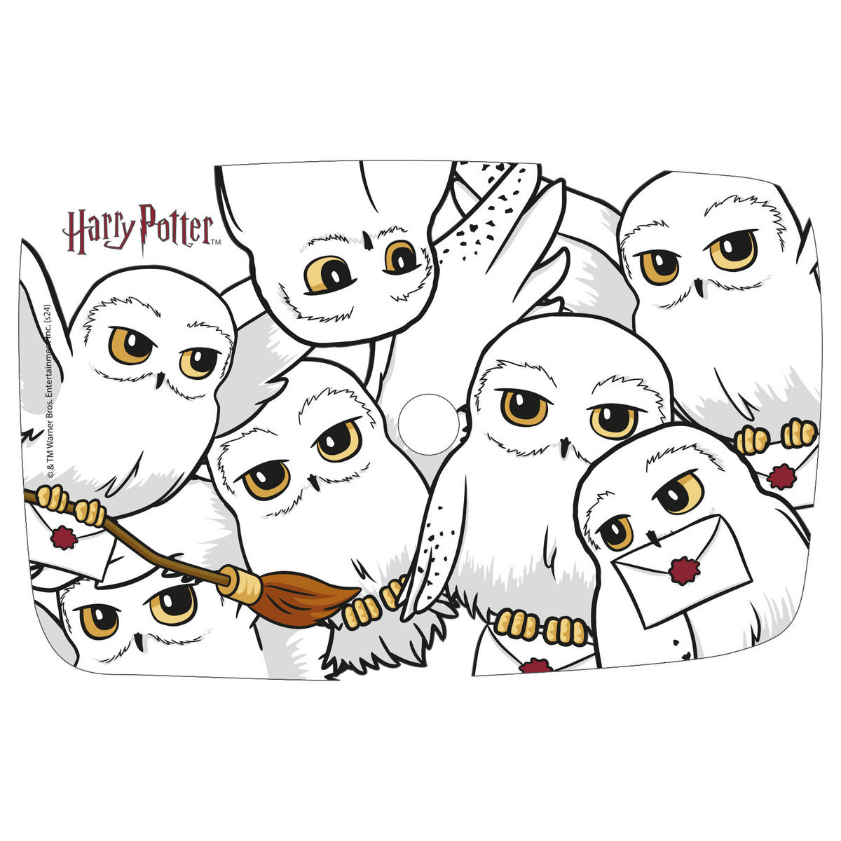 BROTDOSE Harry Potter Hedwig Silber 20 x 14,5 x 6,5 cm - Grau, Metall (20/6.5/14.5cm) - United Labels