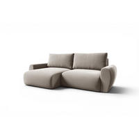 ECKSOFA Galan Mit Schlaffunktion - Beige, Holzwerkstoff/Textil (253/153cm) - Fun Möbel
