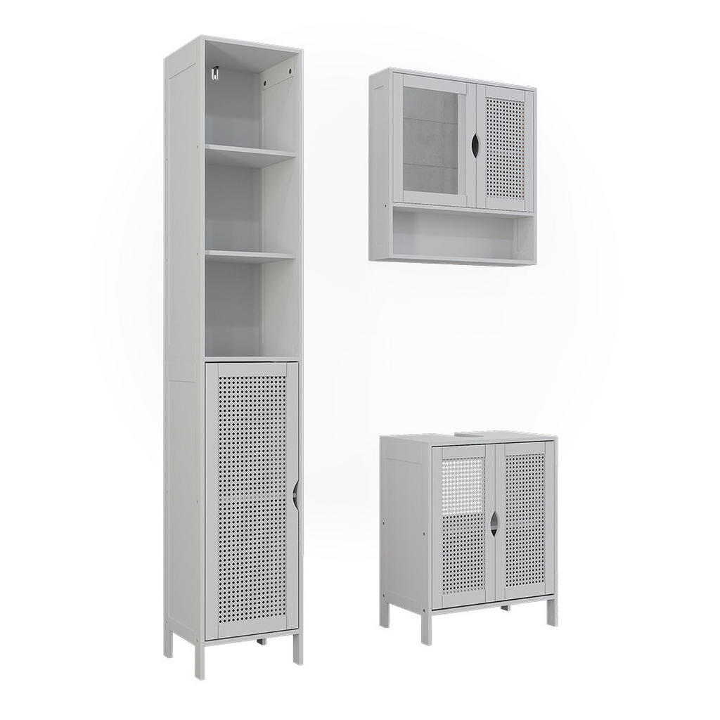 SET MOBILIER BAIE Liora, Alb, 3 piese