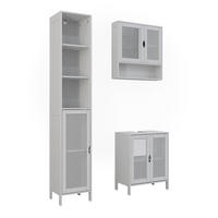 KOUPELNOVÝ NÁBYTEK Liora, Bílá, 3 díly - bílá, kompozitní dřevo (48/60/29cm) - Vicco