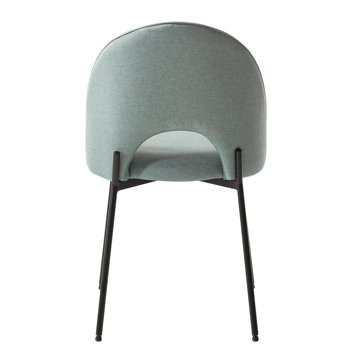 POLSTERSTUHL - Webstoff / Metall - Mintgrün/Grau, Textil (49/84/54cm) - home24