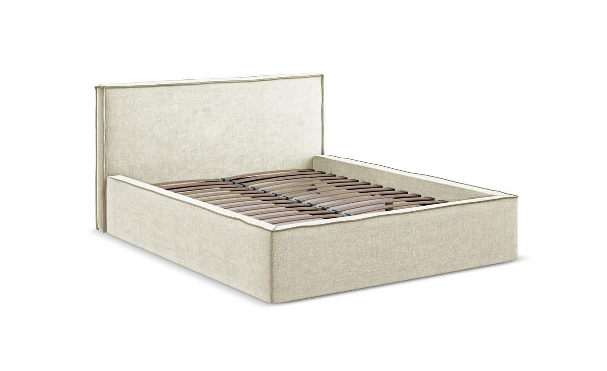 POLSTERBETT mit Bettkasten und Lattenrost 200x228 Orange - Terracotta/Schwarz, Kunststoff/Textil (180/200cm) - Makamii