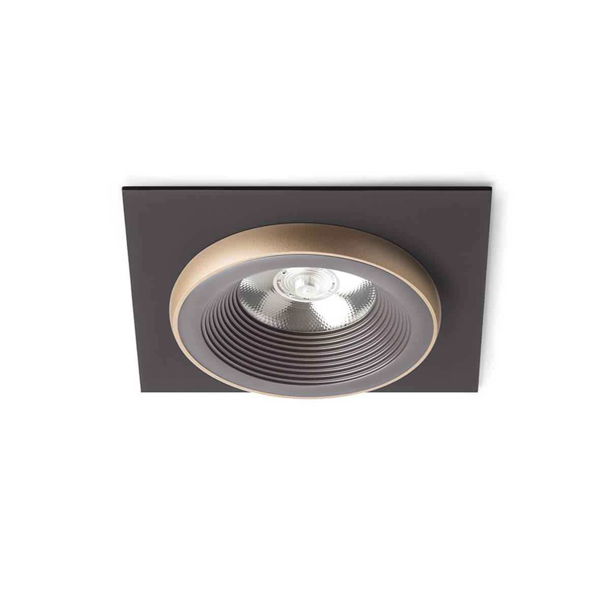 EINBAULEUCHTE SHARM SQ I braun/perlgold 10 W - Goldfarben, Metall (115/115/15cm) - Rendl