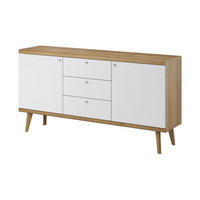 KOMMODE – PKSZ160 – 160 cm – Primo – Weiß / Sonoma Eiche - Weiß, Holzwerkstoff (160/83/40cm) - hi-markt