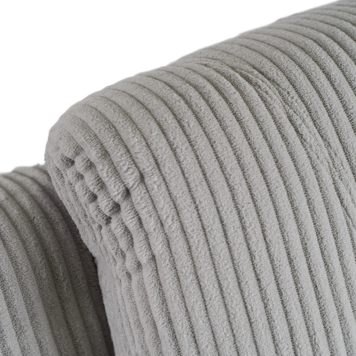 MASSAGESESSEL mit Fußhocker BOX 2 Cord Grau - Grau, Holz/Textil (87/101/85cm) - makarowski meble