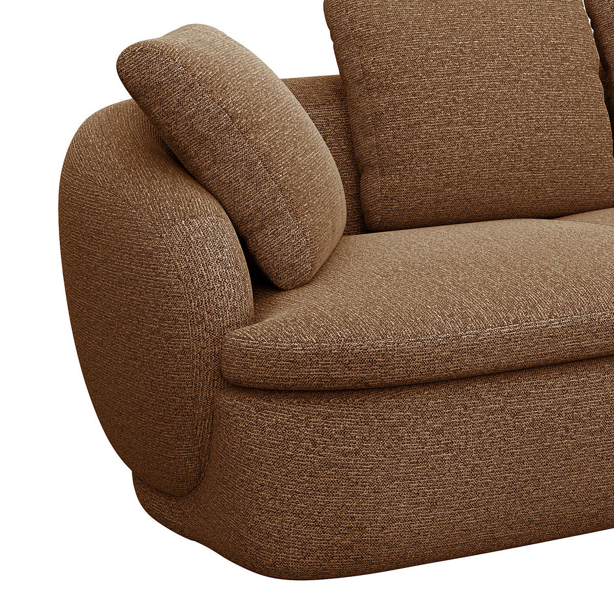 ECKSOFA mit Longchair - Beige/Schwarz, Kunststoff/Textil (276/146cm) - home24