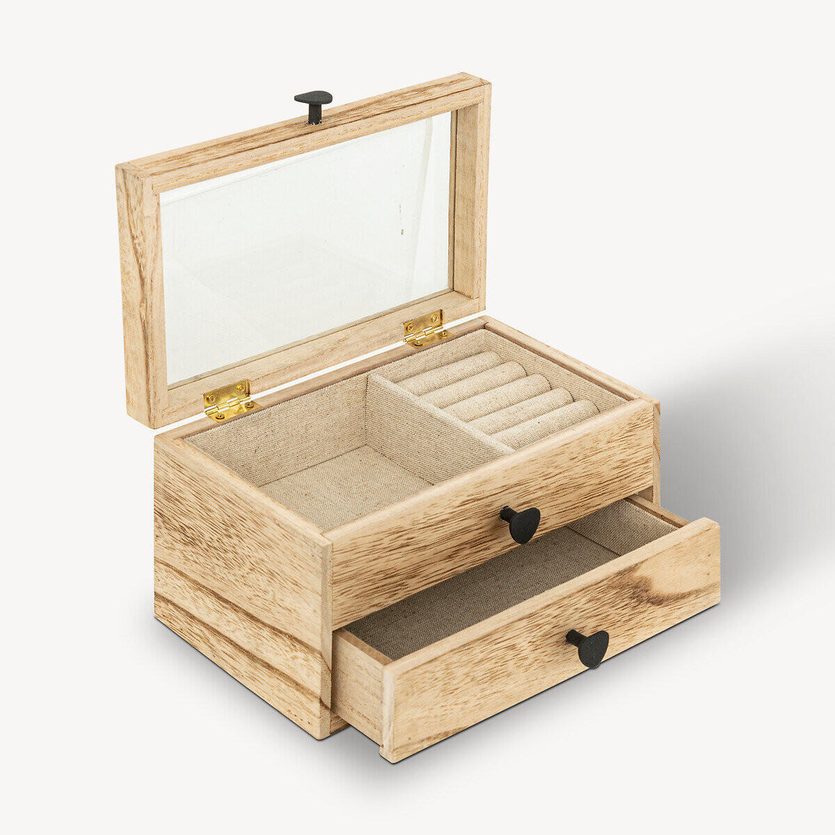 SCHMUCKKÄSTCHEN Inuit Holz - Braun, Holz (11.5/12.6/19.7cm) - Atmosphera Createur d´interieur