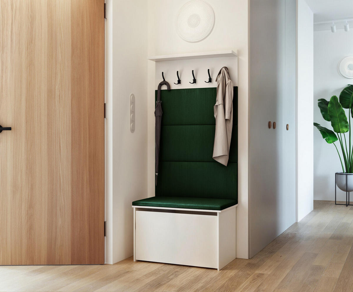 FLURMÖBEL Andy - Dunkelgrün, Holzwerkstoff (40/192/73cm) - RAUMHIRSCH FURNITURE