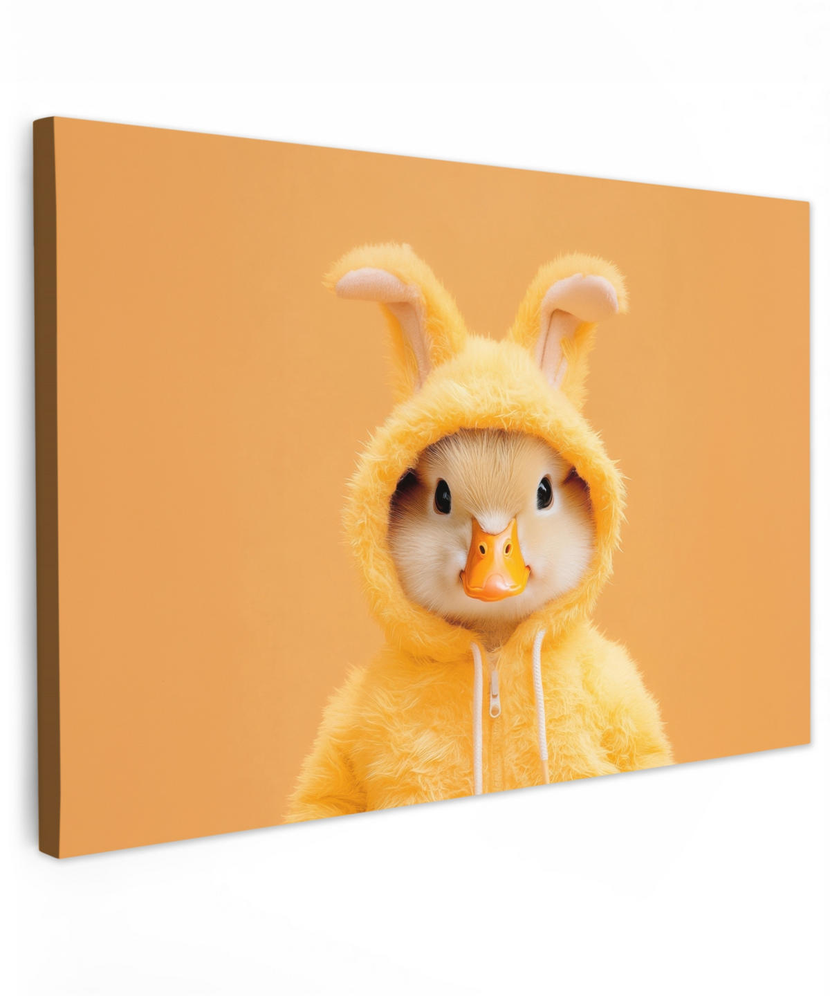 LEINWANDBILD Osterhase - Kostüm - Ente Groß 140x90 cm - Gelb, Textil (140/90cm) - MuchoWow