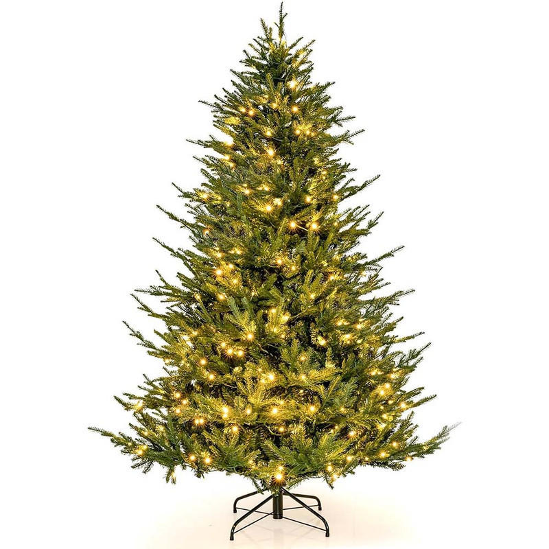 WEIHNACHTSBAUM mit 8 Lichtmodi 180cm Grün - Grün, Metall (183cm) - COSTWAY