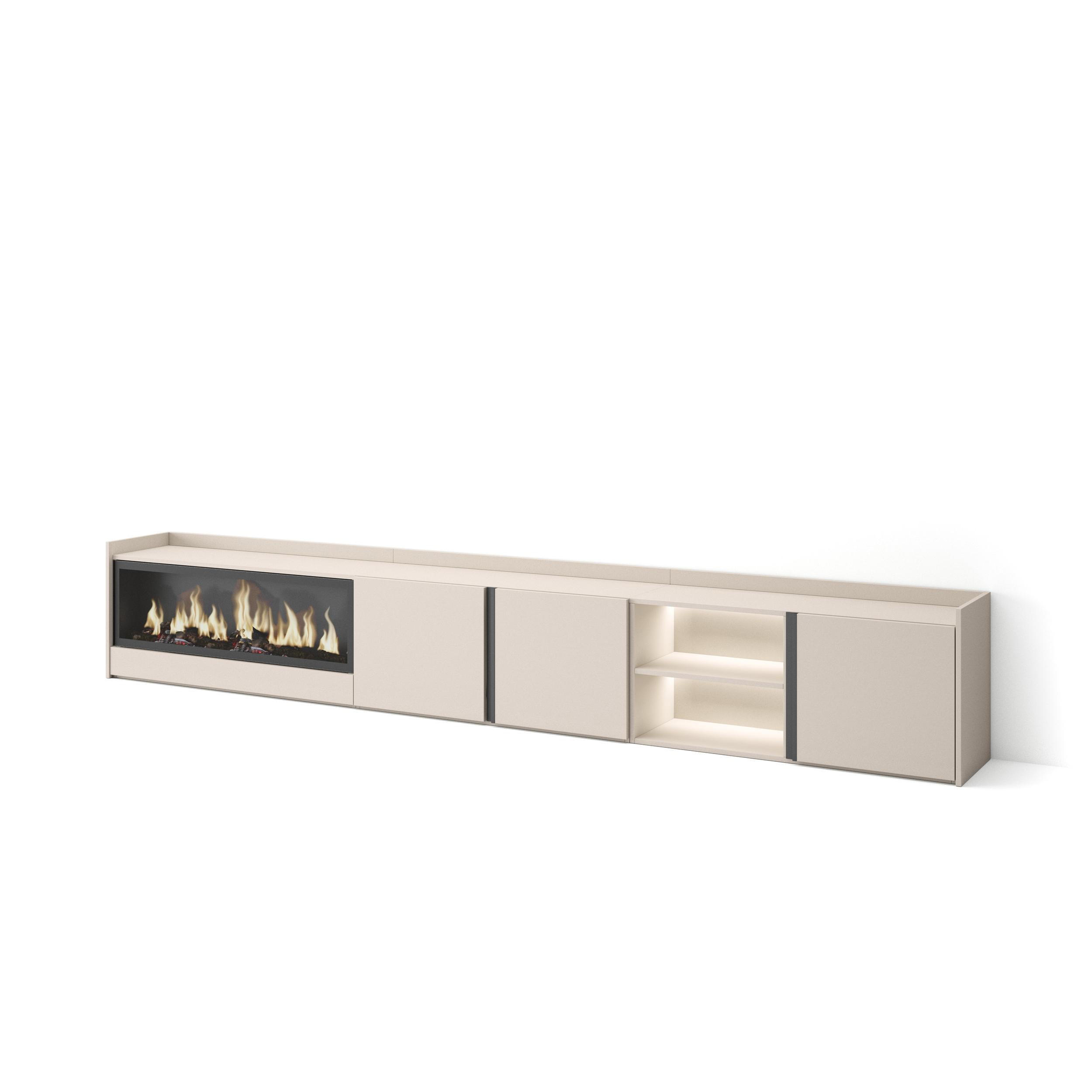 Skraut Home Lowboard, Beige 315x50x35 cm
