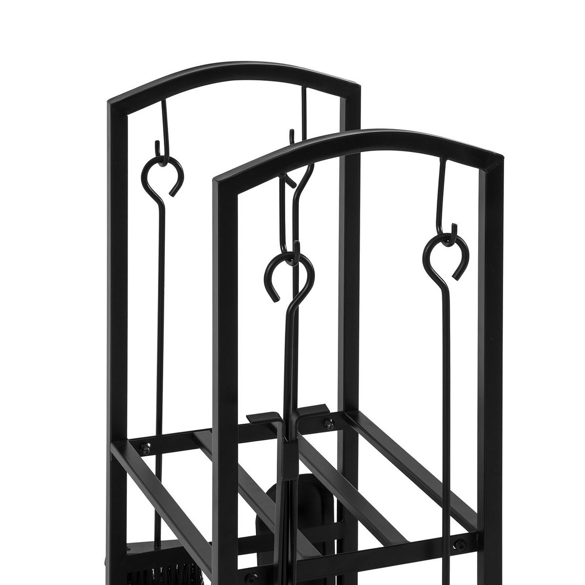KAMINHOLZREGAL - Schwarz, Metall (46/75/30cm) - SoBuy