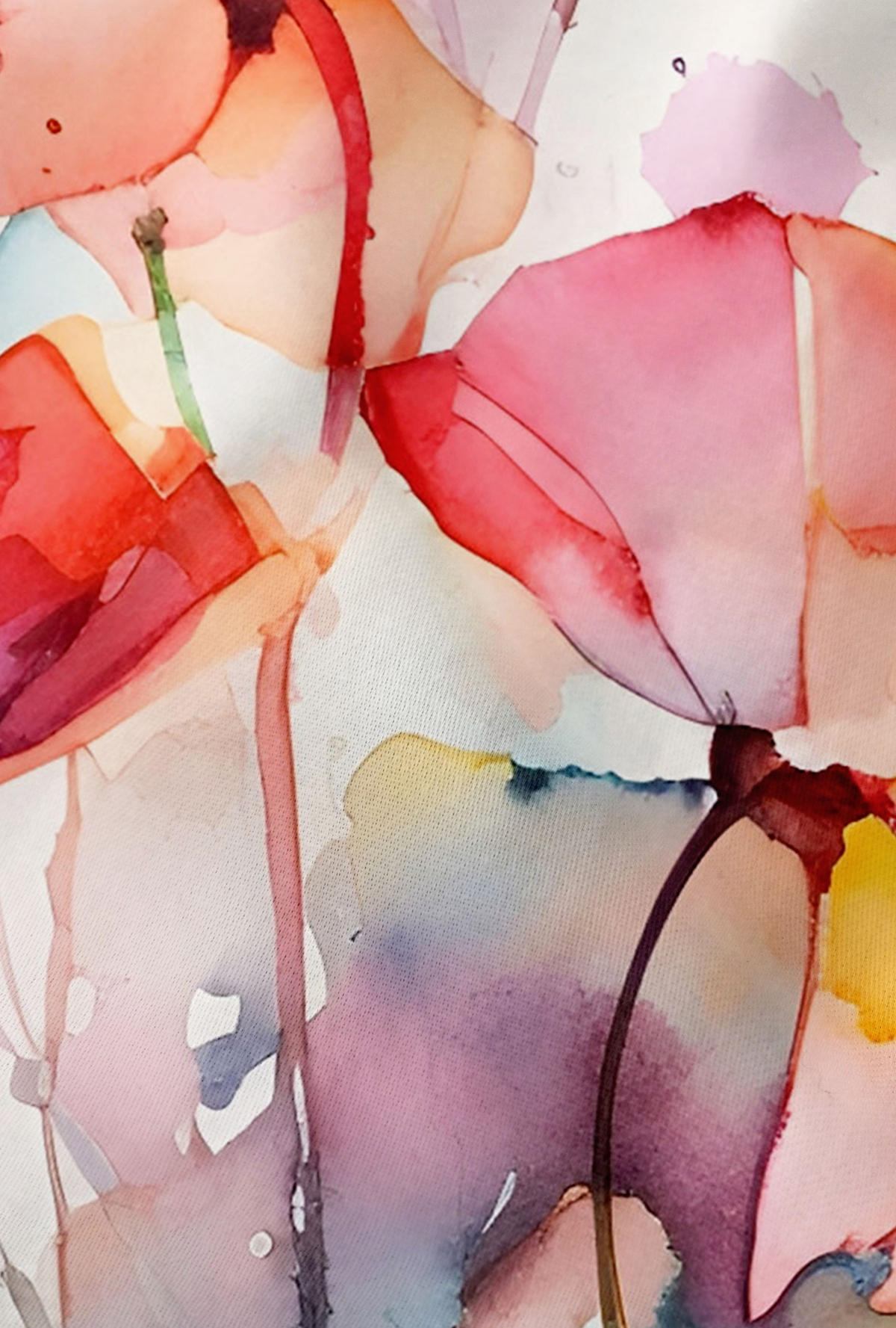 BETTWÄSCHE-GARNITUR Tencel Aquarell Blumen taubenblau, 135x200 cm + 80x80 cm - Blaugrau, Textil (135/200cm) - biberna