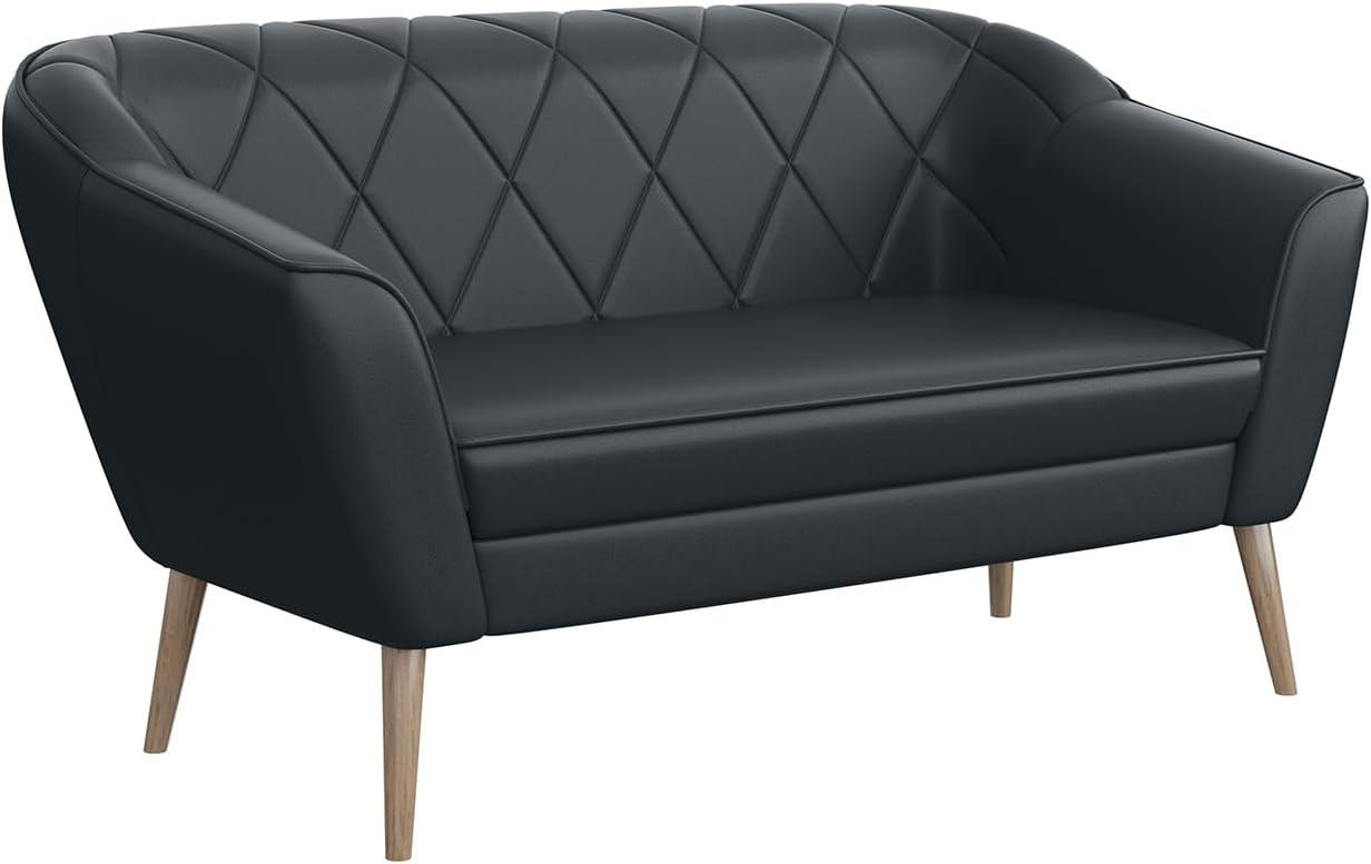 Meblini Sofa Dunkelgrau 140x75x74 cm