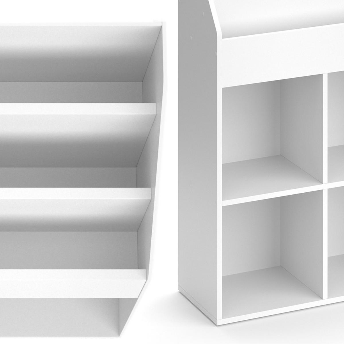 BÜCHERREGAL Luigi Weiß 72 x 114.2 cm - Weiß, Holzwerkstoff (72/114.2/31.2cm) - Vicco