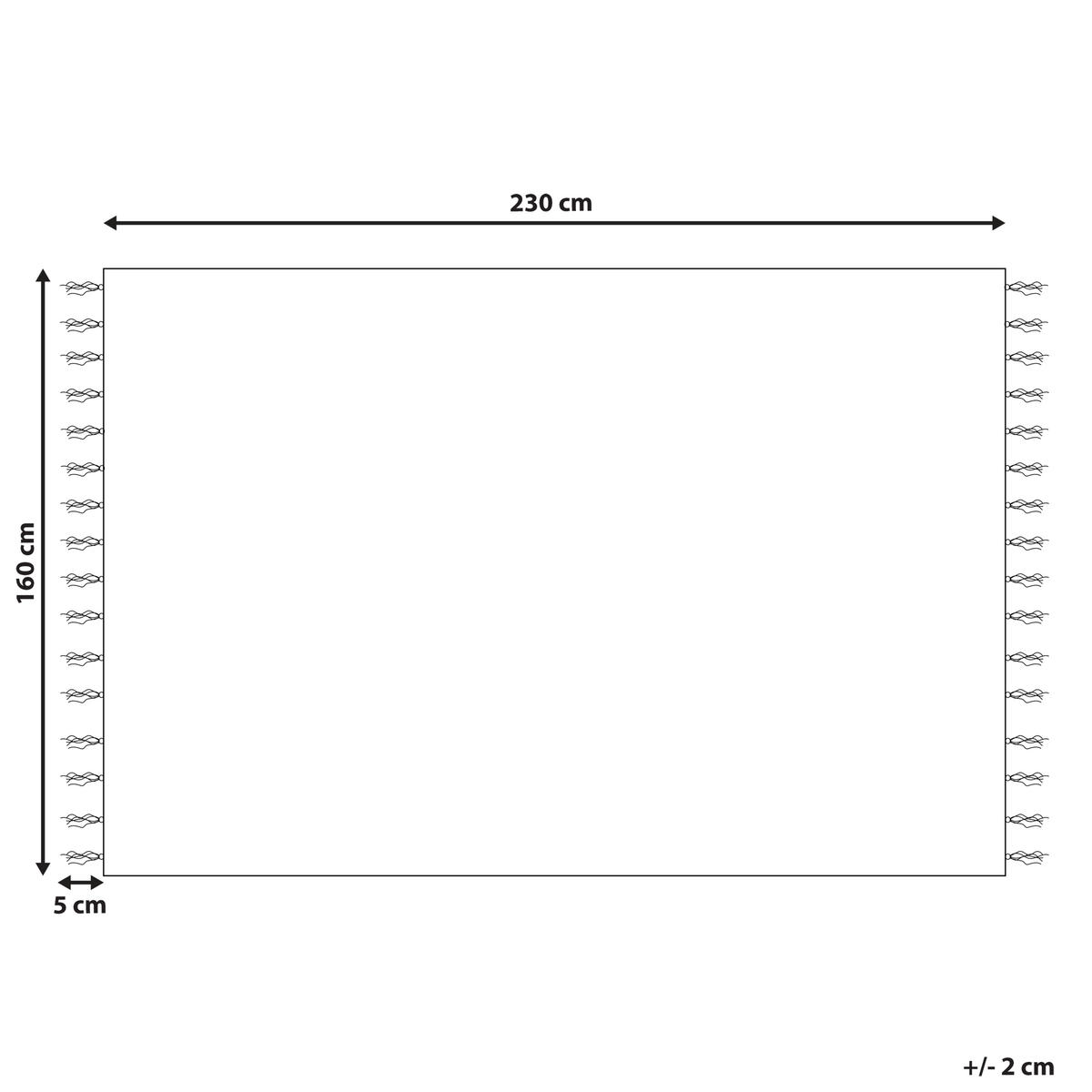 TEPPICH geflochten Talpur 230/160 cm - Beige, Naturmaterialen (160/230cm) - Beliani