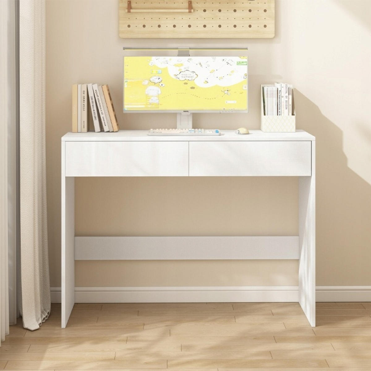 SCHREIBTISCH, weiß, 100/40/73,5 cm - Weiß, Holzwerkstoff (40/100/73.5cm)