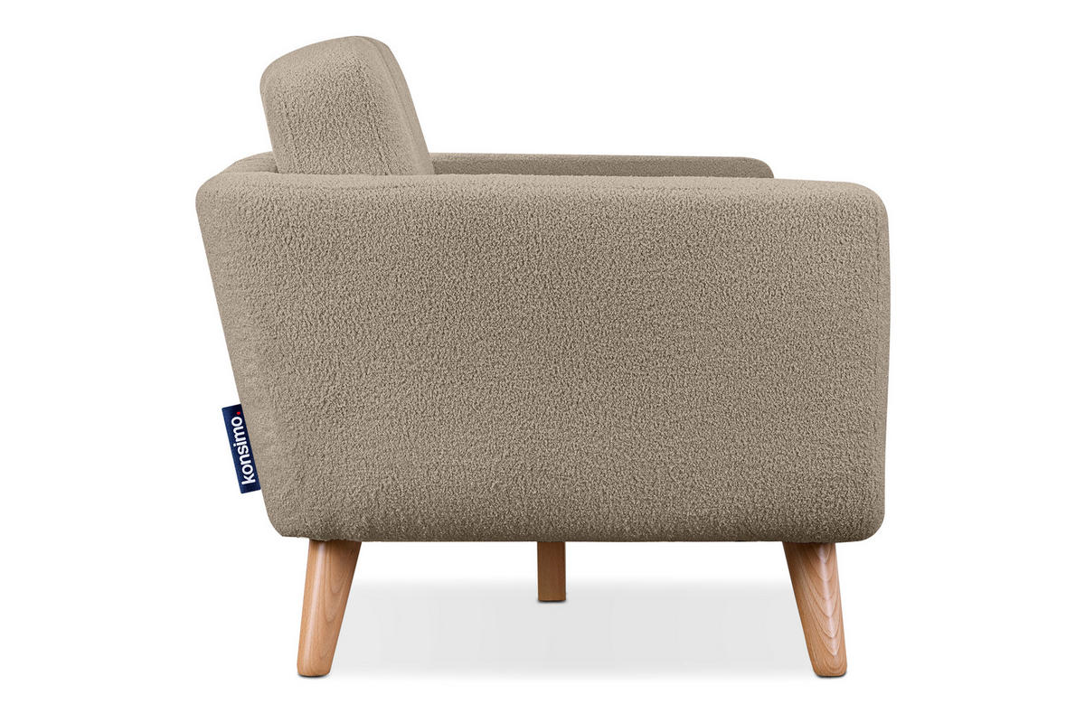3-SITZER-SOFA TAGIO mit Armlehnen, Braun - Braun, Buchenholz/Textil (88/80/190cm) - KONSIMO®