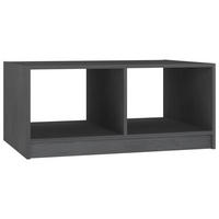 COUCHTISCH Grau 75x50x33,5 cm Massivholz Kiefer - Grau, Holz (75/50/33.5cm) - furnicato