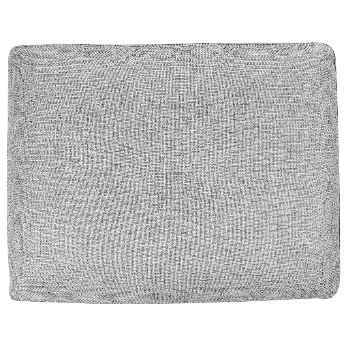 ČALOUNĚNÉ LEHÁTKO CHAISE LONGUE Umělý len Šedé Yuri - černá/tmavě šedá, textil (111/88/151cm) - Beliani
