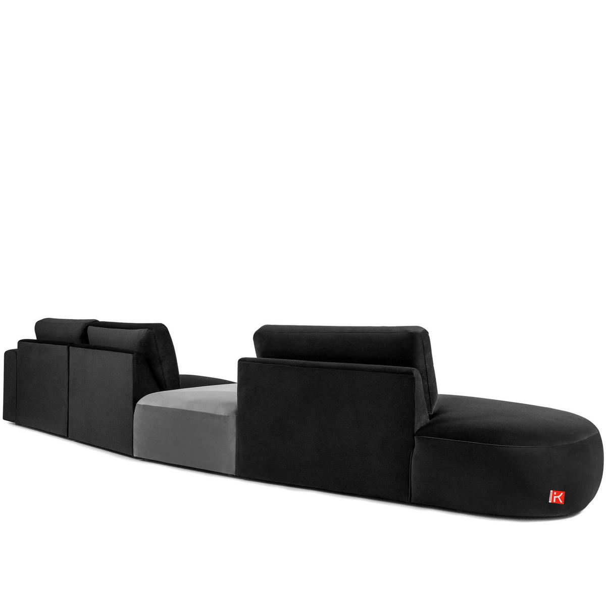 5-SITZER ECKSOFA ZUCCO Velour links, Dunkelgrau - Dunkelgrau, Textil (430/84/105cm) - KONSIMO®