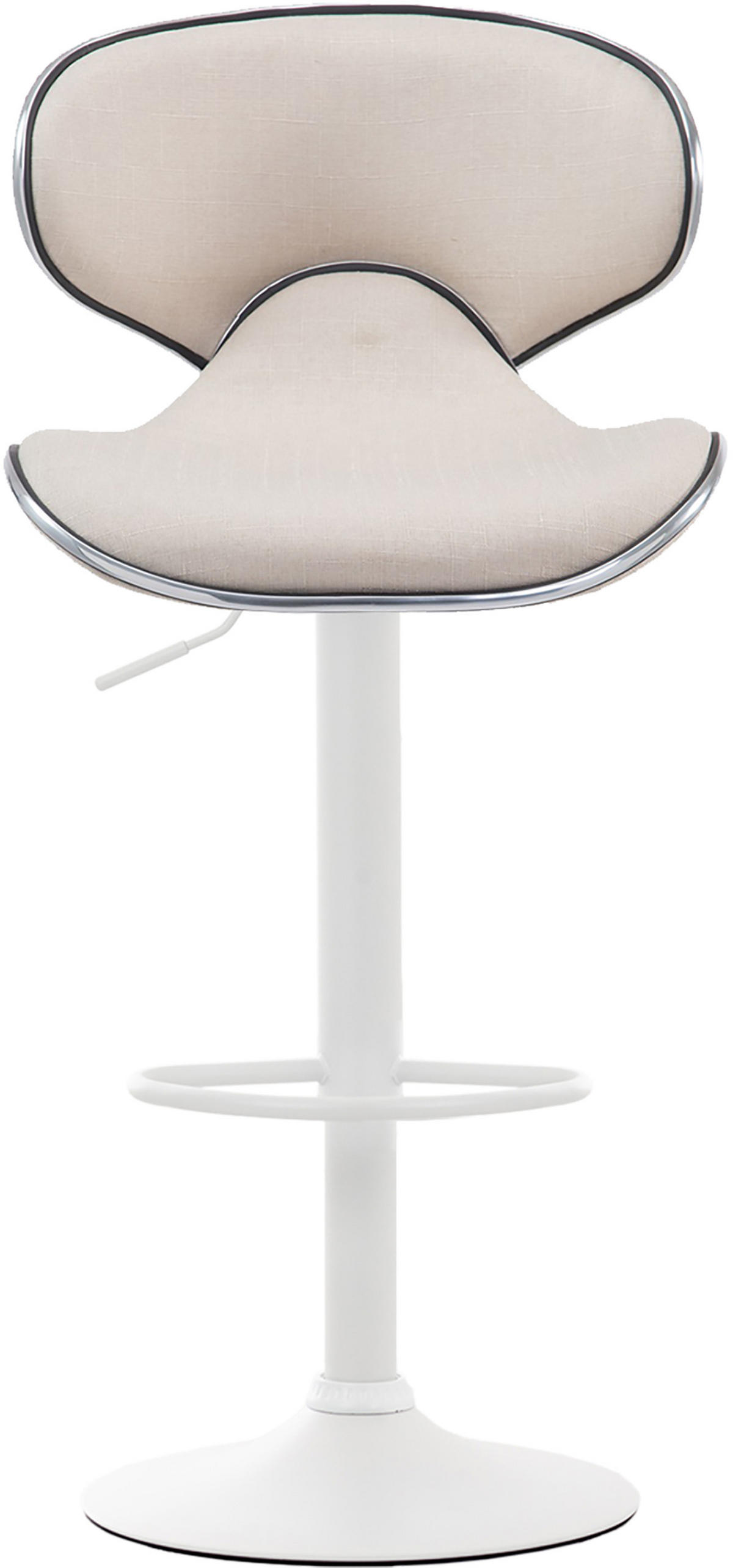 BARHOCKER 2er Set Stoff creme - Creme/Weiß, Textil/Metall (46/88/49cm) - CLP