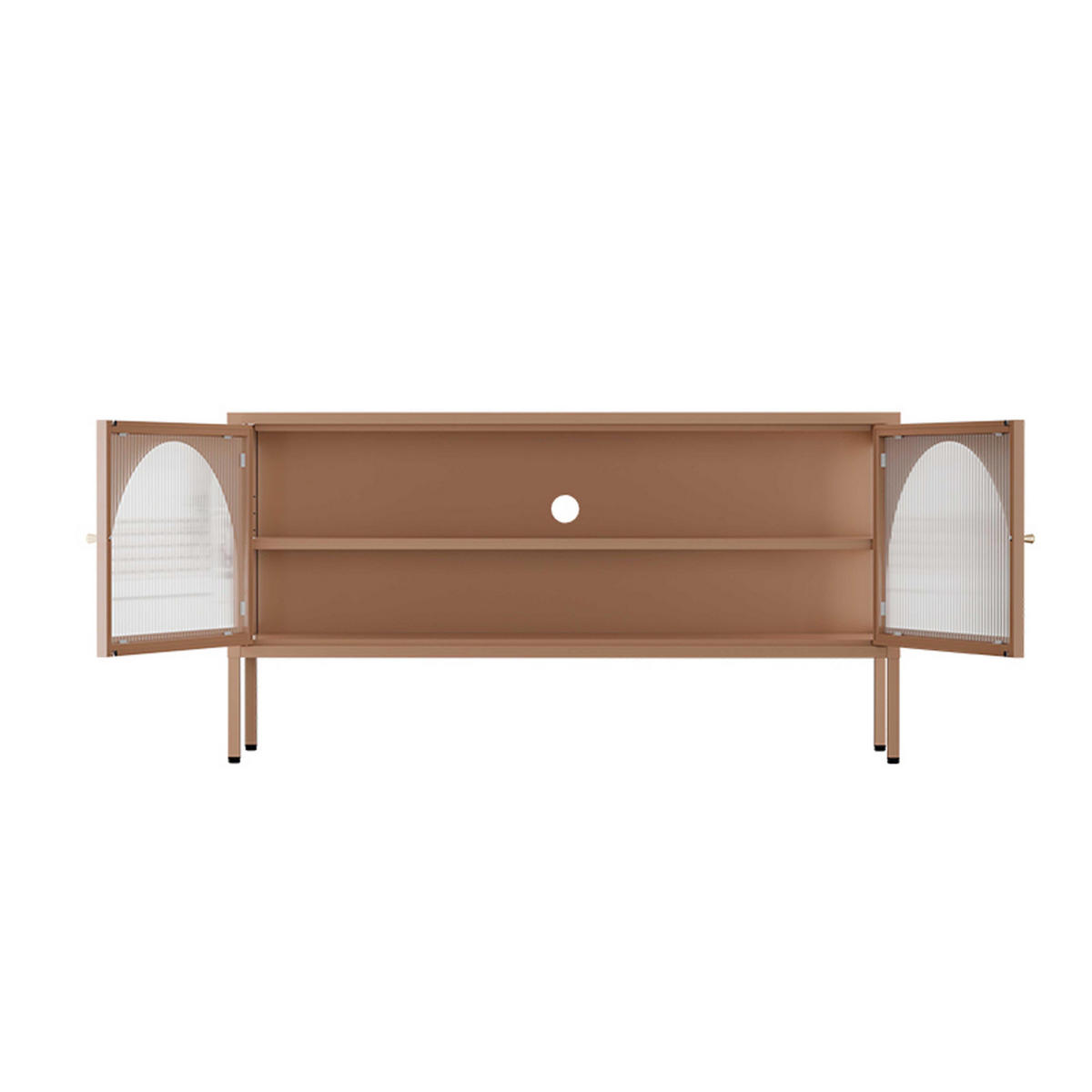 TV-SCHRANK 115 cm, Braun - Braun, Metall (35/60/115cm) - Oviala
