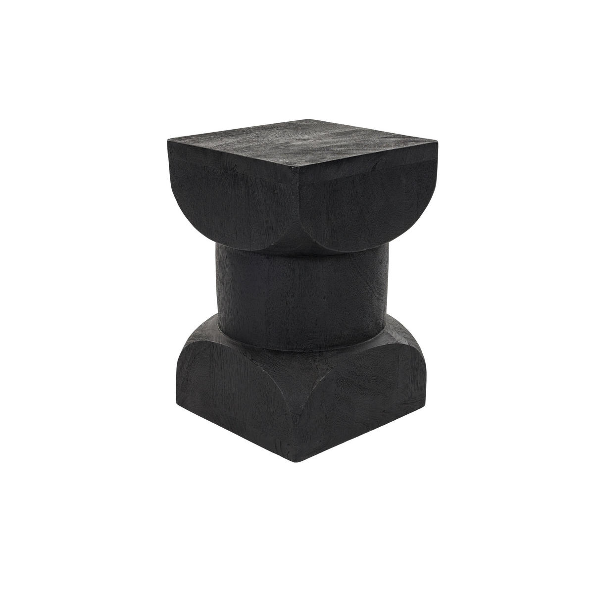 BEISTELLTISCH Rea Quadratisch 30x30 cm Dunkelbraun - Schwarz, Holz (30/30/45cm) - Housecraft Living