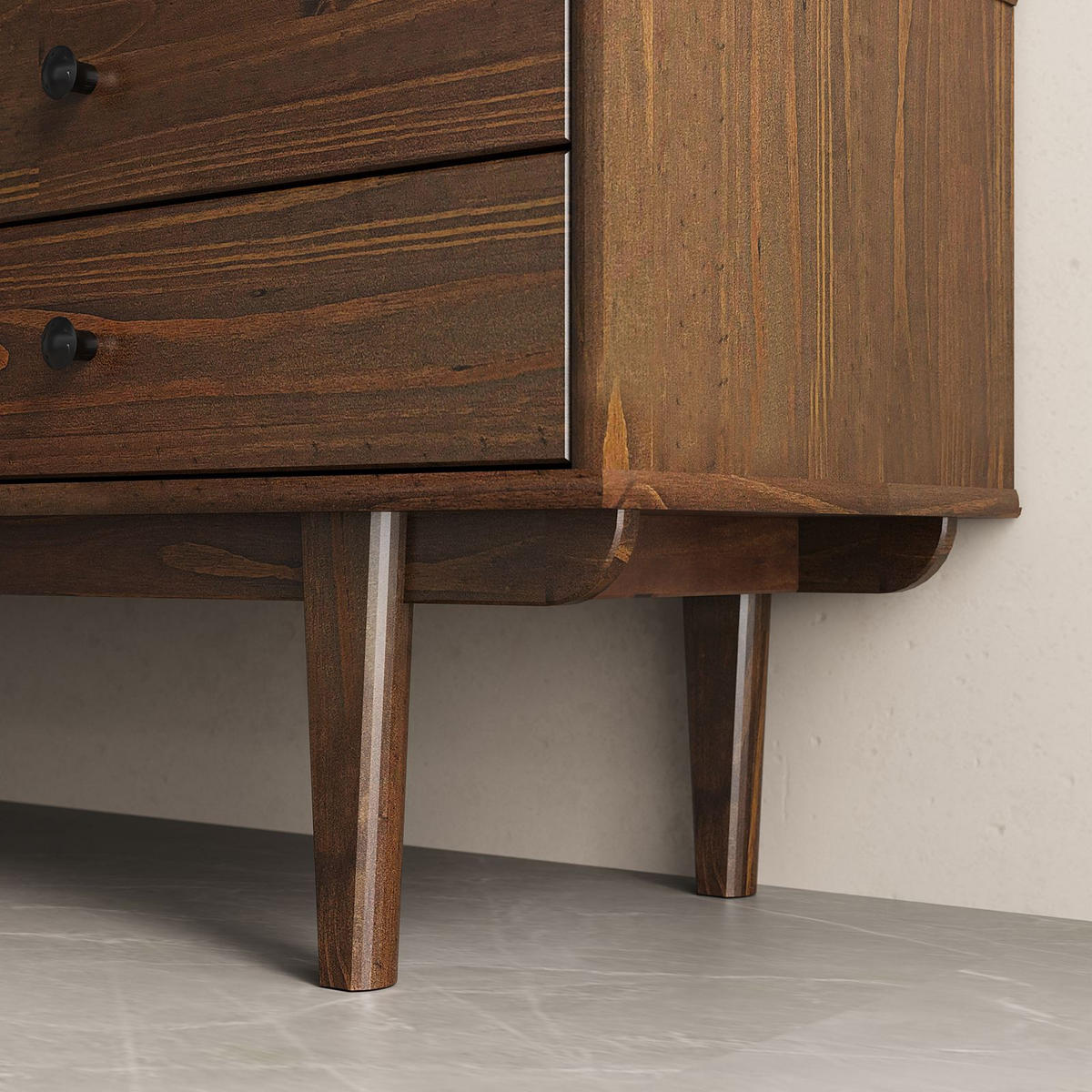 LOWBOARD SIMONA nussbaum - Nussbaumfarben, Holz (175/52/41cm) - IDIMEX