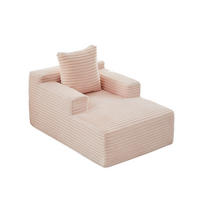 SCHLAFSESSEL DE-34918 Cord mit Schlaffunktion Rosa - Pink, Textil (81/50/117cm) - ComfortXL