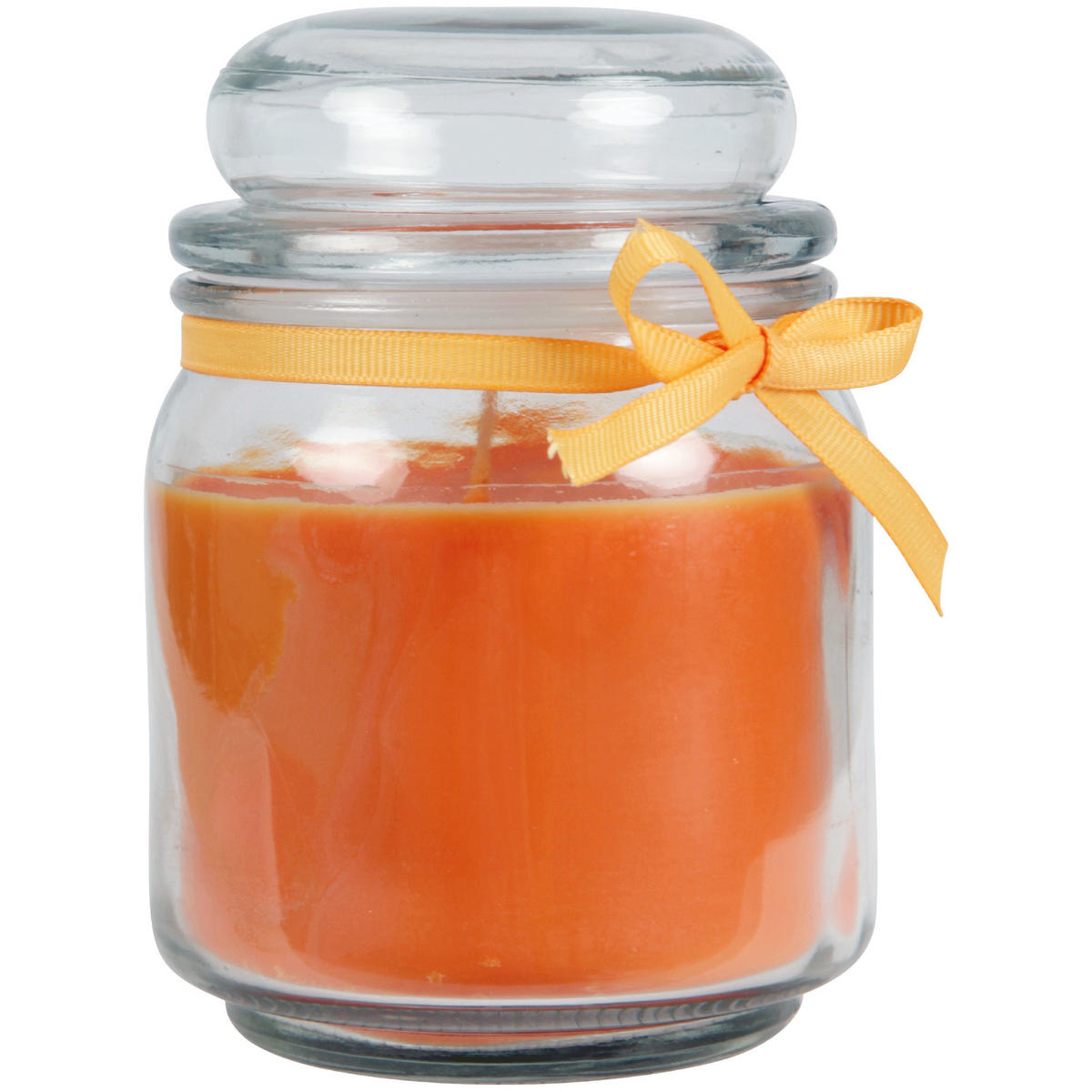 DUFTKERZE im Bonbonglas mit Deckel Honigmelone 70h - Orange, Glas (9/13cm)
