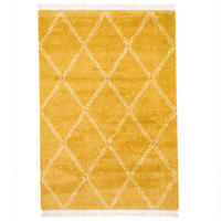 HOCHFLOR LANGFLOR SHAGGY TEPPICH BOHO RAUTEN - Currygelb, Textil (135/190cm) - Pergamon