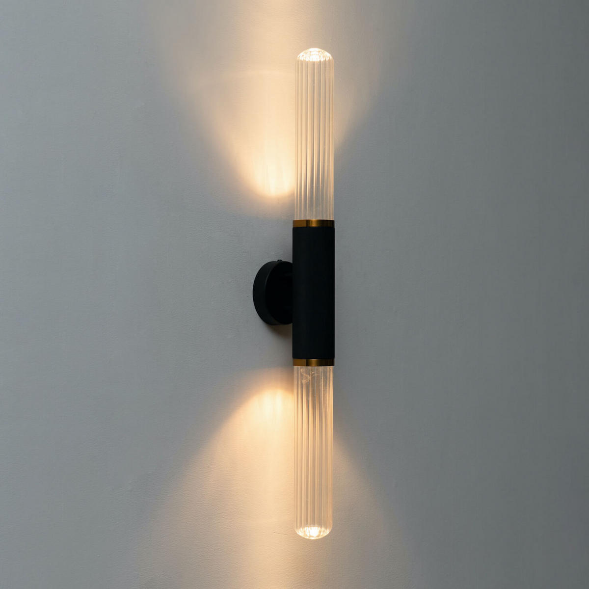 WANDLEUCHTE Hita, Schwarz, 74cm - Schwarz, Glas (12/74/74cm) - KOSILUM