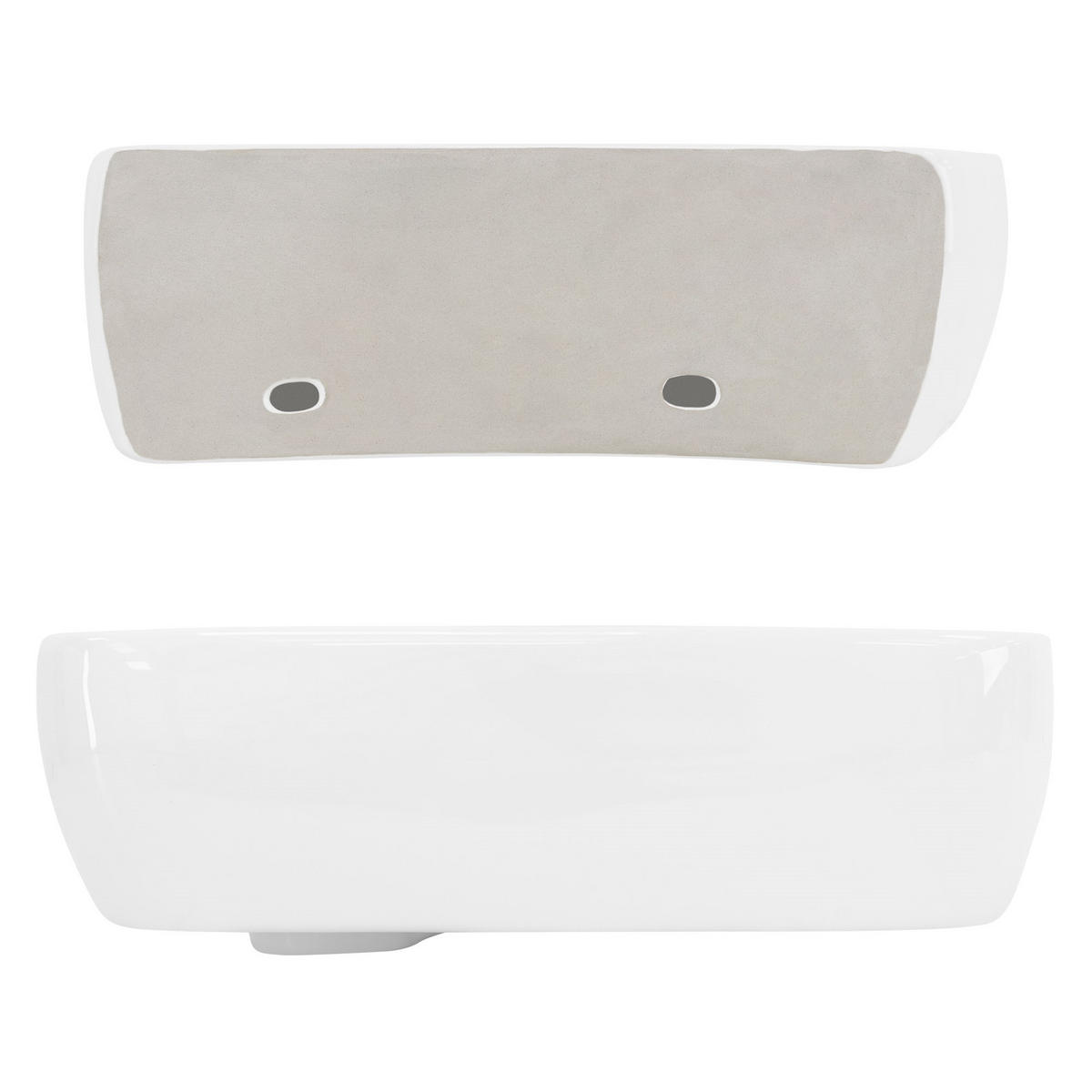 WASCHBECKEN - Weiß, Keramik (39/15/45cm) - ML-DESIGN