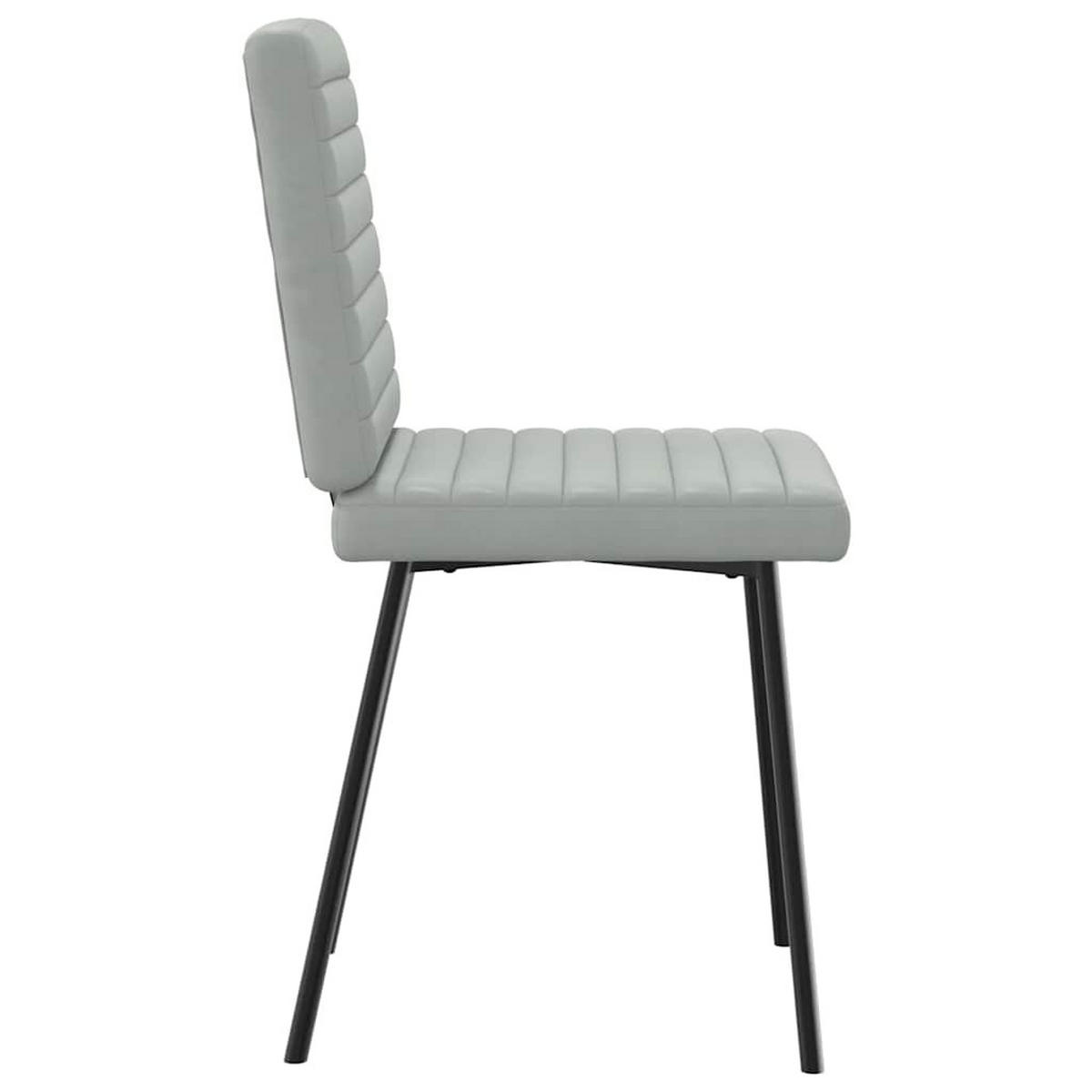 ESSZIMMERSTÜHLE 2 Stk. Hellgrau Samt 45*54*83cm - Grau, Metall (45/83/54cm) - ZMH