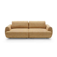 BETTSOFA ZEST Gelb Chenille-Stoff mit Schlaffunktion - Gelb, Textil (106/81/260cm) - MASSENO