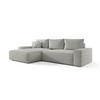 ECKSOFA MONA mit Schlaffunktion QUELLE 83 Links - Hellgrau, Textil (175/280cm) - Bedante