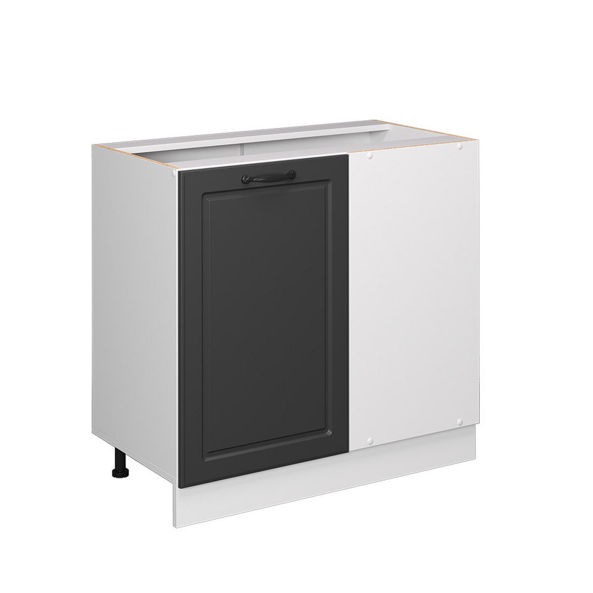 ECKUNTERSCHRANK R-Line Anthrazit Landhaus 86 cm ohne AP - Dunkelgrau/Anthrazit, Holzwerkstoff (86/81.6/46cm) - Vicco