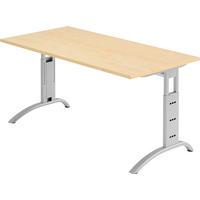 SCHREIBTISCH Serie-F 80/160/74 cm in Ahornfarben - Ahornfarben, Holzwerkstoff (80/160/74cm) - bümö