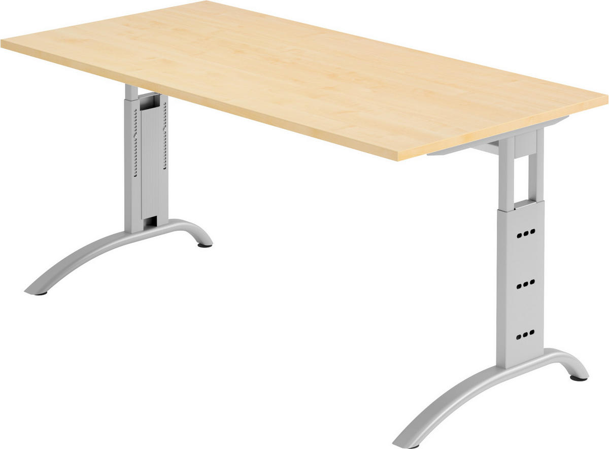 SCHREIBTISCH Serie-F 80/160/74 cm in Ahornfarben - Ahornfarben, Holzwerkstoff (80/160/74cm) - bümö
