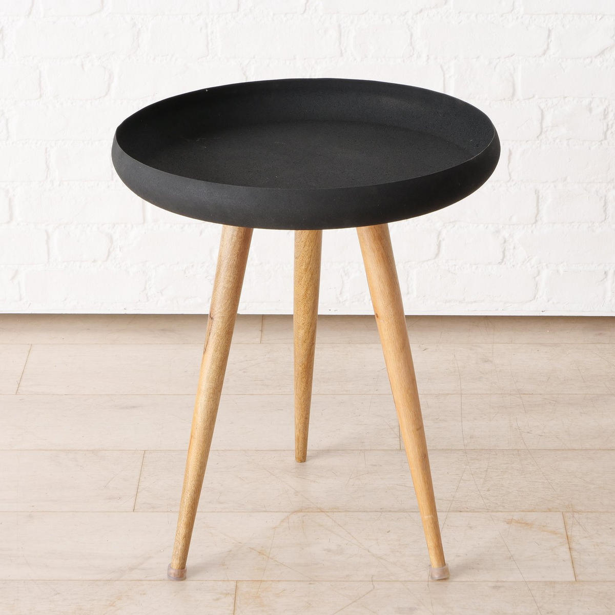 LOFT-KAFFEETISCHE mit schwarzer Platte Masdour Schwarz - Schwarz, Holz (51/51/60cm) - Boltze Home