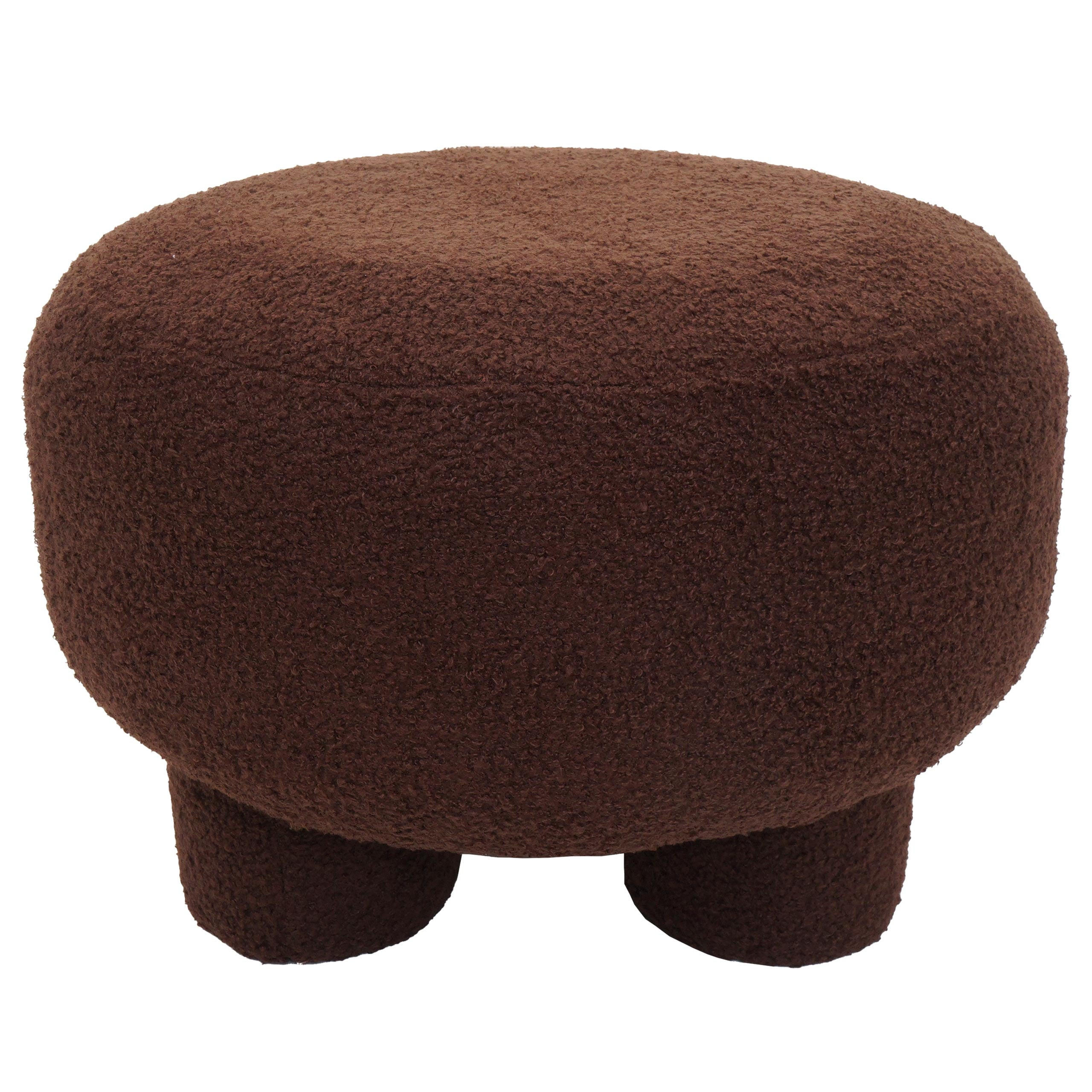 HOCKER Dunkelbraun - Dunkelbraun, Textil (55/40/55cm) - MCW