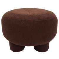 HOCKER Dunkelbraun - Dunkelbraun, Textil (55/40/55cm) - MCW