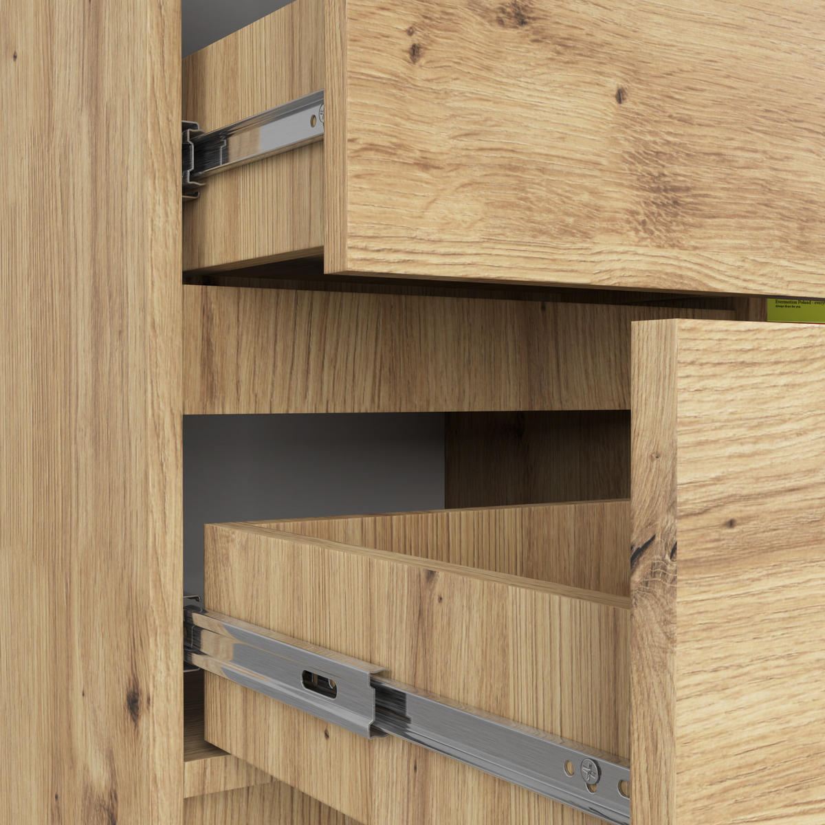 KOMMODE Artisan-Eichenfarbe 35x80x77 cm - Eiche Artisan, Holzwerkstoff (80/77/35cm) - Akord