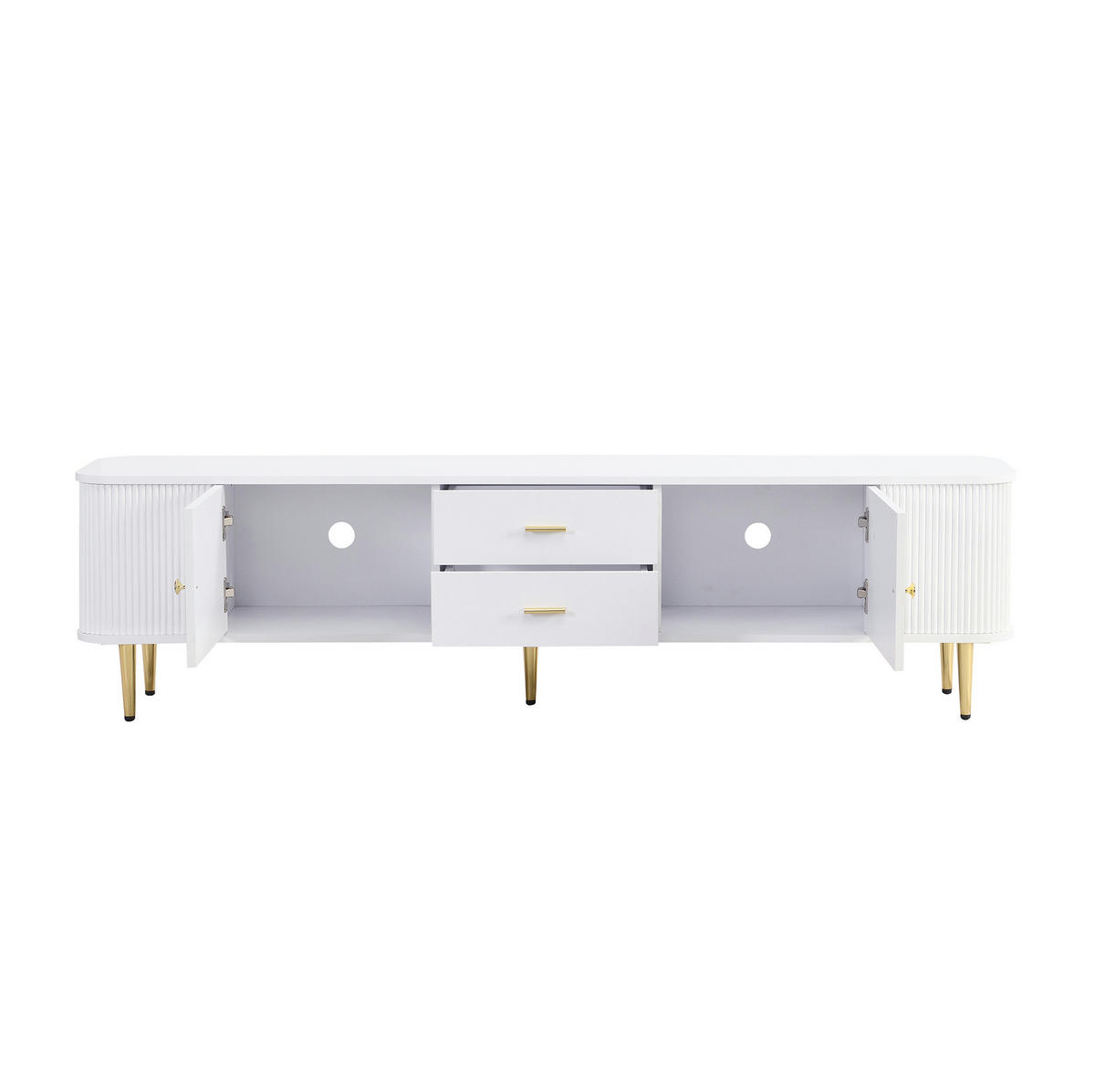 TV-LOWBOARD 170/34/45 cm mit 2 Schubladen und 2 Türen - Weiß, Holzwerkstoff (170/45/34cm) - BEAOK