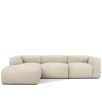 ECKSOFA LINKS BUFFO, Hellbeige - Beige, Holz/Holzwerkstoff (285/176cm) - KONSIMO®