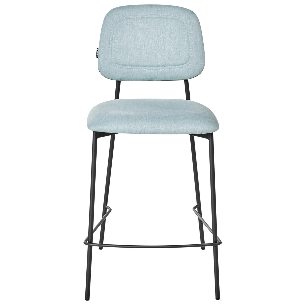 BARSTUHL 2er-Set Stoff Hellblau Duette - Hellblau, Textil (45/96/48cm) - Beliani