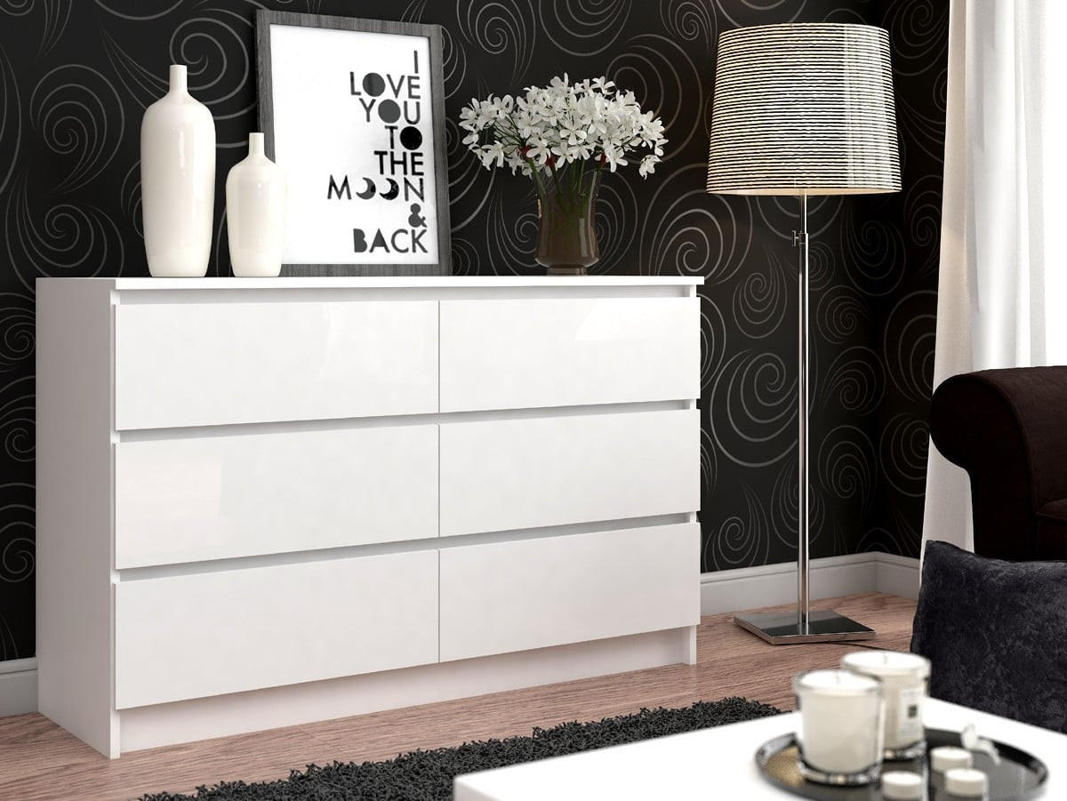 KOMODA - biela, kompozitné drevo (138/77/40cm) - RAUMHIRSCH FURNITURE