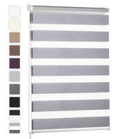 DOPPELROLLO 80/155 cm, Hellgrau - Hellgrau, Textil (80/155cm)